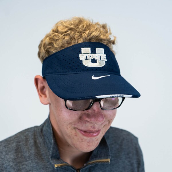 u-state nike visor navy